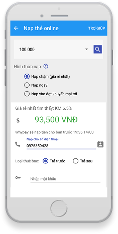 Nạp tiền điện thoại